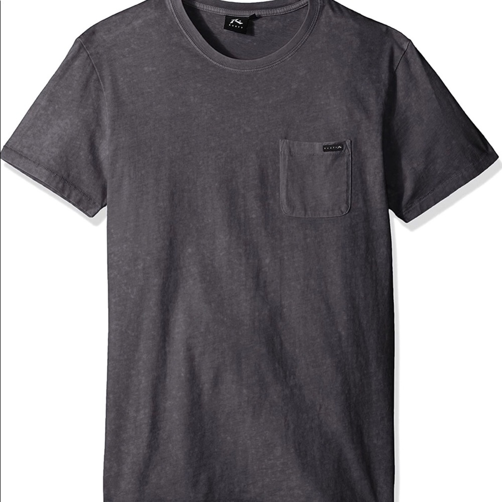 RUSTY Men's Trancer T-Shirt W/ Pocket DARK GRAY